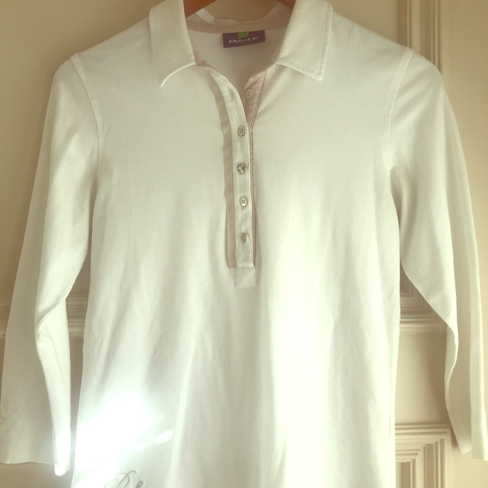 DAILY Sports white Beige polo top golf